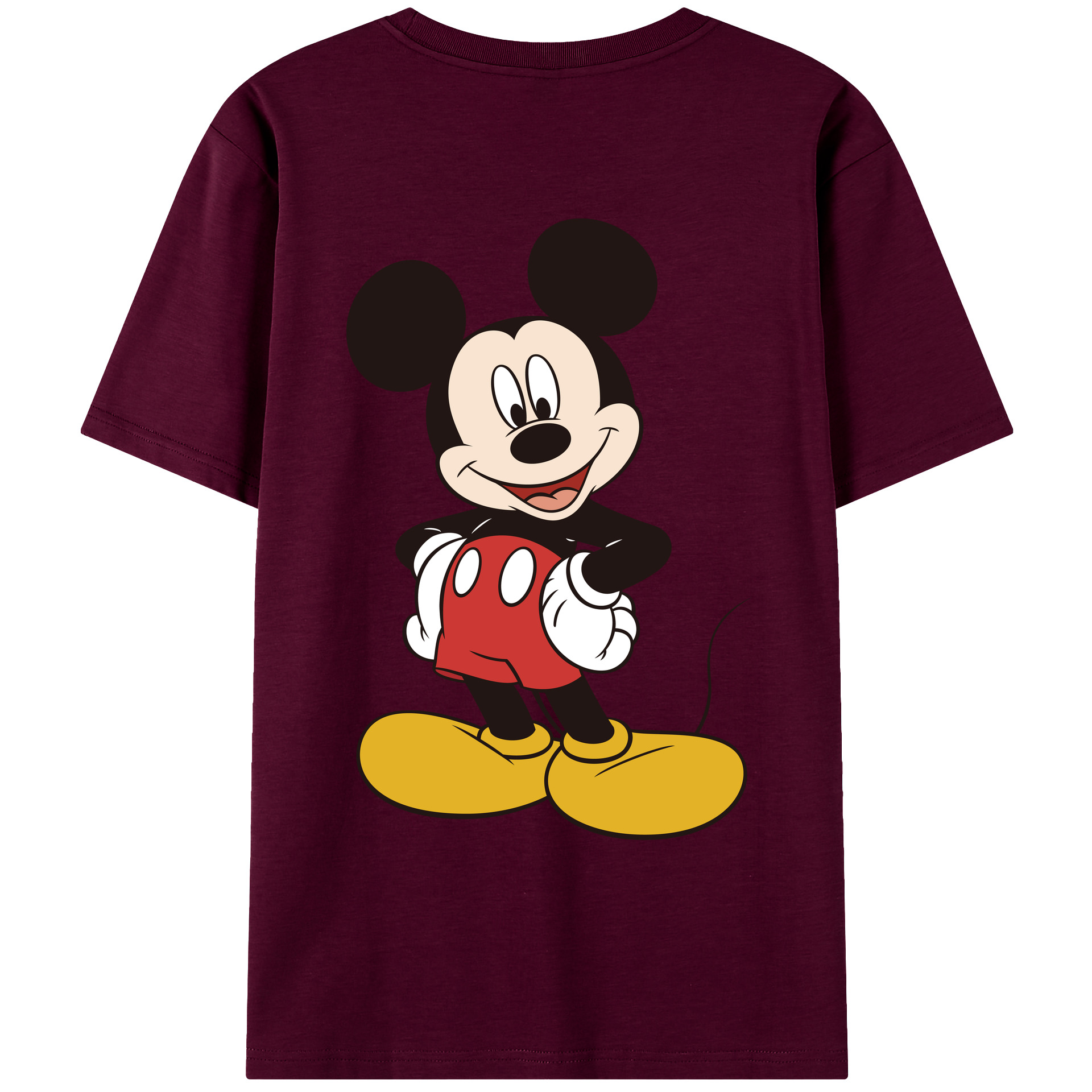 ミッキーマウス Mickey Mouse レディース半袖Tシャツ(バックプリント)